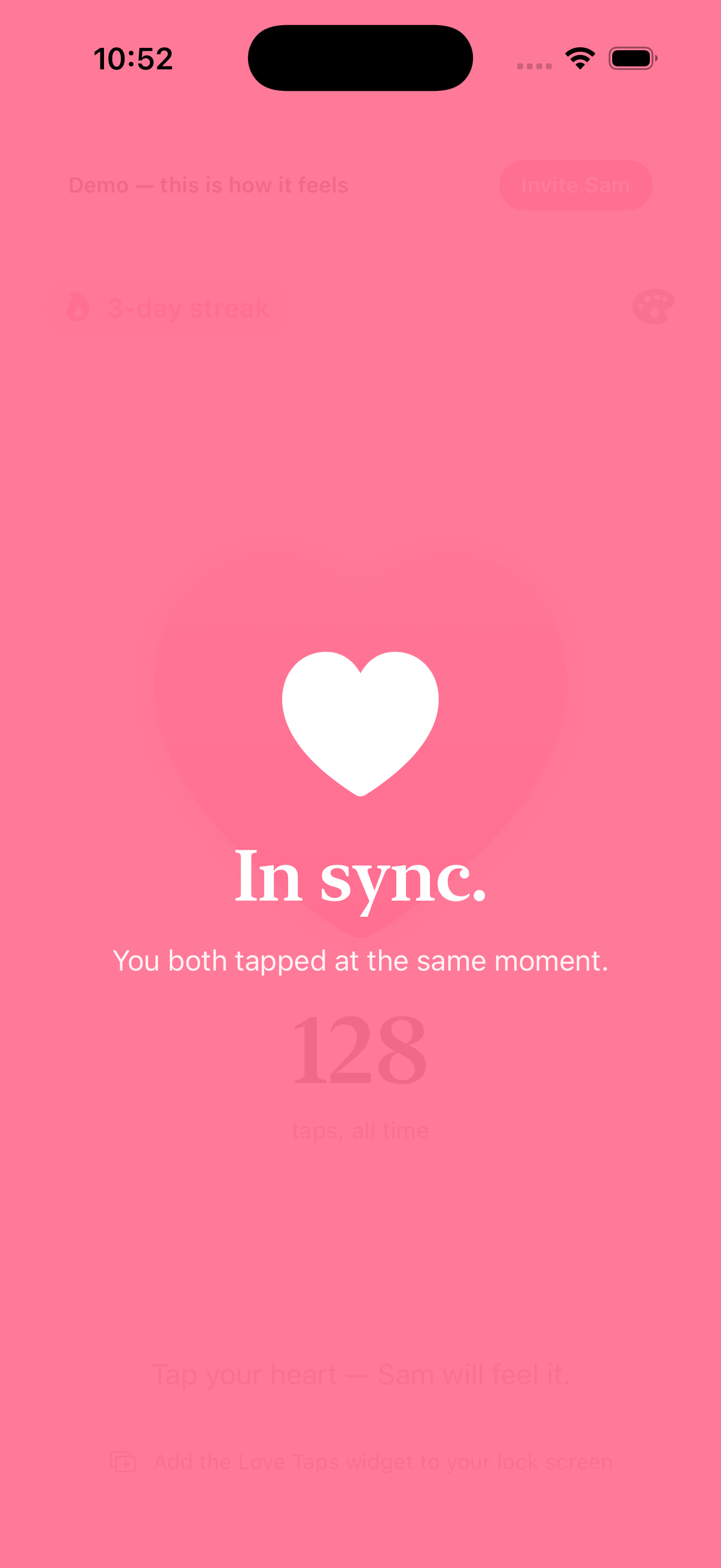 Love Taps in-sync bloom